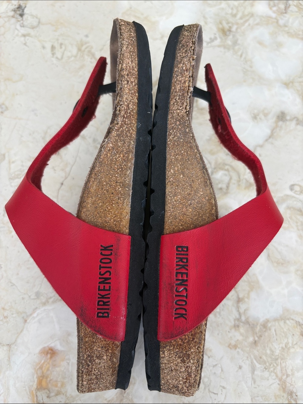 Birkenstock Gizeh Birko-Flor Red Sandals - Picture 9 of 15